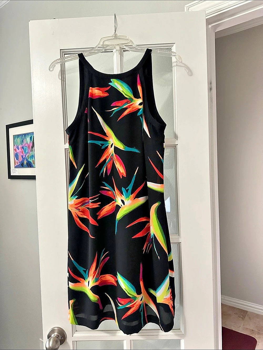 Worthington Floral Midi Dress in Black & Multicolor